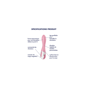 Vibromasseur gonflable G-Spot rose USB Air Pump Vibrator 2 Satisfyer